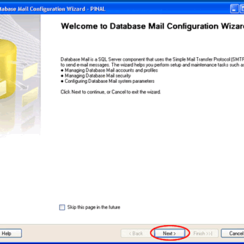 Mail Configuration Wizard.